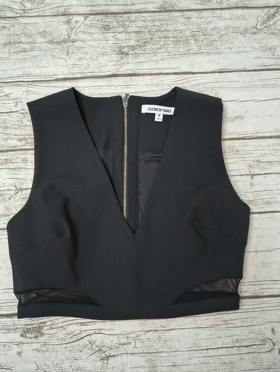 Elizabeth and James Tops - ELIZABETH AND JAMES Black Crop Top - Size Medium